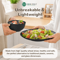 thumbnail image 6 of Homienly Dish Set for 8 40PCS Black Wheat Straw, Lightweight Unbreakable Plate and Bowl set, BPA Free, Stackable, Microwave and Dishwasher Safe for Home, Dorm and Travel, 6 of 7