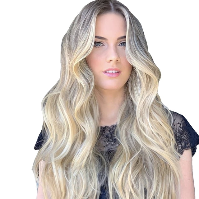 Peluca de mujer, peluca larga y rizada, peluca sintética rubia resistente al calor, peluca rubia, diseño fácil de usar