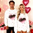 thumbnail image 2 of Erwazi Valentine's Day Sweatshirt Matching Style for Couples Print Long Sleeve Crewneck Pullover Unisex Tops, 2 of 9