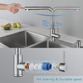 thumbnail image 4 of 360° Rotating Kitchen Sink Tap, Brushed Stainless Steel Kitchen Tap, Sink Mixer With Removable Aerator, 4 of 5