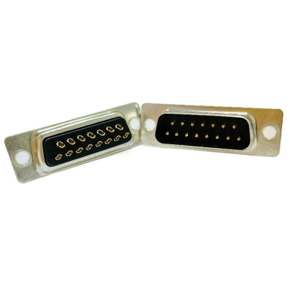 D-SUB Connector Male Plug 15-pin 2-Row Port Terminal Breakout Solder Type for Mechanical Equipment CNC Computers