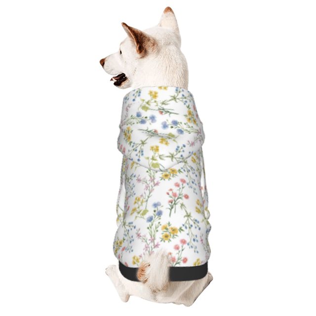 Balery Floral Sudadera con Capucha para Perros Pequeños – Ropa para Mascotas, Disfraz para Perros y Gatos, Ideal para Fiestas y Cosplay-X-Small