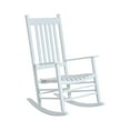 thumbnail image 1 of Outsunny Wooden Porch Rocking Chair Outdoor Patio Rocker Garden Single Leisure Reclining Seat Armchair White, 1 of 9