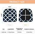 thumbnail image 3 of Blue and Beige Modern Art Geometric Seat Covers for Dining Room Chairs Set Of 4,Stretch Printed Washable Chair Seat Cover with Elastic Ties and Button,Removable Waterproof Couch Cushion Covers, 3 of 6