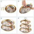 thumbnail image 4 of Marble Plastic Discs Iron Pillar Jewelry Organizer Display Stand for Earrings Necklaces Bracelets Rings, 4 of 6
