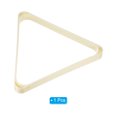 thumbnail image 3 of Uxcell 2 1/4" Billiard Ball Triangle Rack, Plastic Snooker Pool Ball Rack Holder Thicken Pool Ball Racks White, 3 of 5