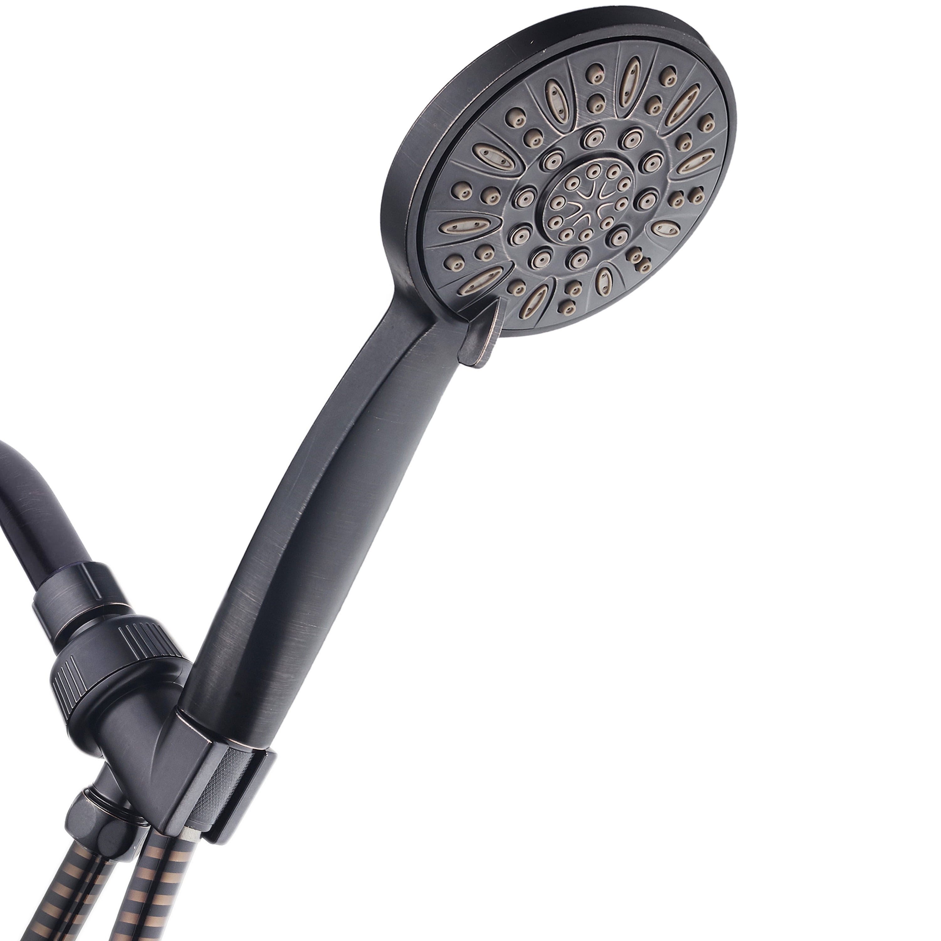 Adjustable High Pressure Handheld Shower Head 5-Setting Matte Black Shower Hose