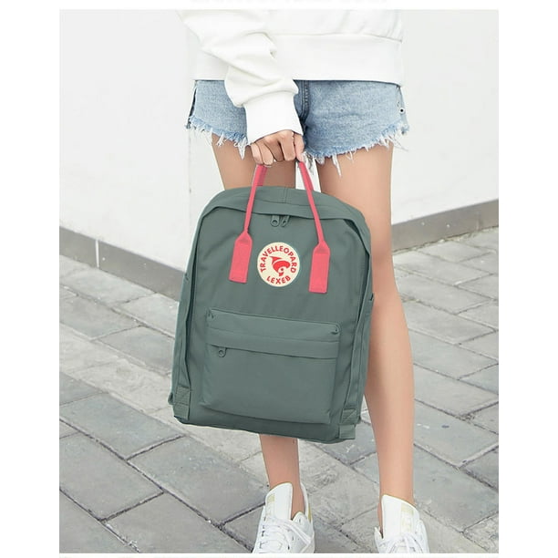 Mochila mediana Fjallraven Kanken Verde rosa kaili Sencillez Bodega Aurrera en linea