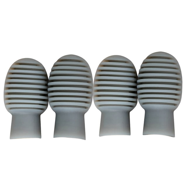 Advancent Paquete de 4 baquetas de silenciosas, amortiguador de manga de silicona, portátil para principiantes, cabeza de baquetas, Accesorios para instrumentos musicales Gris