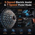 thumbnail image 5 of NOMIGO Electric Tricycle for Adults, 500W Motor, 48V 15Ah Battery, 20x4" Fat Tire 3-Wheel Electric Bike, 7-Speed, Rear Basket, Black, 5 of 11