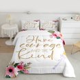 thumbnail image 2 of Manfei Retro Flower Bedding Comforter Set,Rustic Floral Twin Comforter Sets,Girls Magic Wand Bedding Set For Kids,Microfiber Bedroom Decor Reversible,2-Piece, 2 of 8