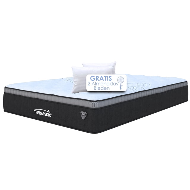 Therapedic | Black Diamond Colchón King size 100% Ortopédico, 748 Resortes con Aleación de Carbón