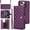 Darkpurple, variant on Allytechgroup Wallet Case for iPhone 12 Mini with Credit Card Slot, RFID Blocking PU Leather Case with Lanyard & Shoulder Strap & Kickstand Shockproof Bumper for Women Men, Black