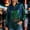 Green, variant on Women's Jacket Long Sleeve Zip-Up Zipper Tassel Sequin Stand Collar Hip Relaxed Solid Fringe
