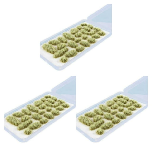 ZheElen 25x Simulation Cluster Green Grass for Train Scenery Decor Accessory Model Landscape Winter Green 6mm 3Set