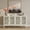 Antique Gray White, variant on Atumcto 60" Farmhouse Buffet Cabinet with Carved Wood Doors, Vintage Storage Cabinet with 2 Adjustable Shelves and Solid Wood Legs, Gray White
