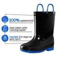 thumbnail image 2 of Bocca Kids Black Rain Boots for Toddler Boys Sizes 4, 2 of 6