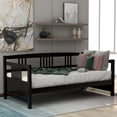 thumbnail image 4 of Tcbosik Modern Solid Wood Daybed, Twin Size Classic Wood Slats Daybed, Espresso, 4 of 9