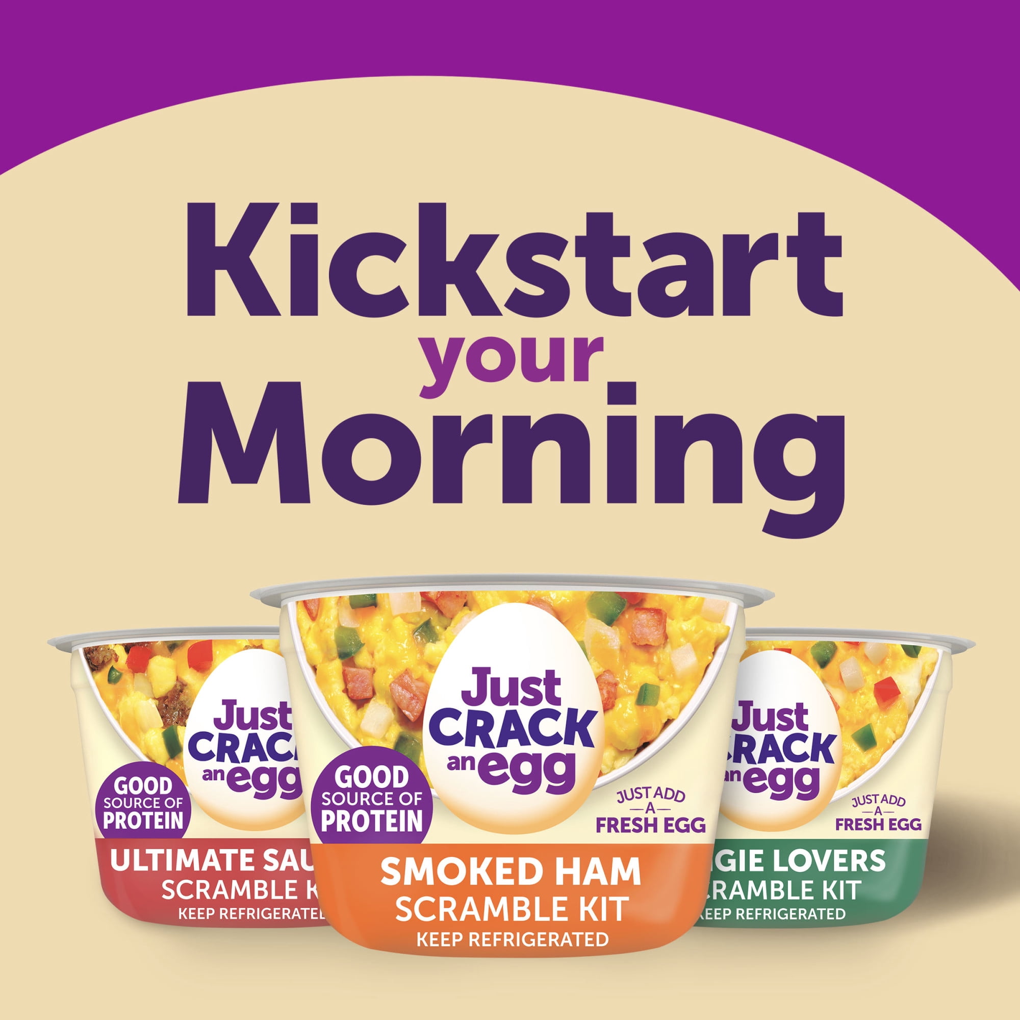 Just Crack an Egg Smoked Ham Scramble Kit, 3 oz Cup