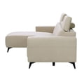 thumbnail image 6 of Pasargad Home CF-46L2T15L Pasargad Home Modern Bari Sectional Sofa with Push Back Functional, Left Facing Chaise Beige Color, 6 of 10