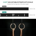 thumbnail image 3 of Wooden Gymnastics Rings with Adjustable Buckle Straps Training Rings Pull Up Rings for Home Gym Workout, 3 of 8