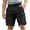 Black, variant on ZOYOEN Boys Cotton Linen Cargo Shorts- Summer Casual Elastic Waist Baggy Kids Hiking Shorts Black Size 4-12