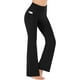 thumbnail image 1 of Pantalones de yoga para mujer con bolsillos, pantalones de entrenamiento de cintura alta para mujer, pantalones de trabajo, pantalones de vestir, color negro Adepaton CZMR-HY201-1, 1 of 6