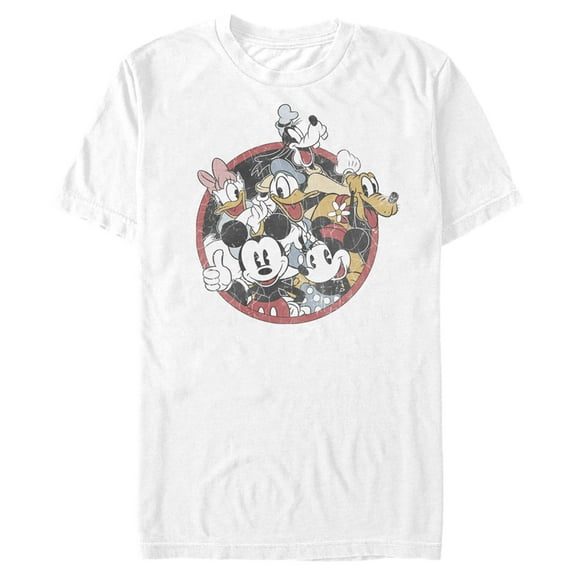 Men's Mickey & Friends Retro Group Shot Graphic Tee White X Large