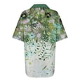 thumbnail image 3 of Tops Cortos para las Mujeres Blusas Impresas Manga Corta Turndown Collar Camiseta, Tops de Blusa para las Mujeres Casual, 3 of 5