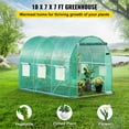 thumbnail image 2 of VEVOR Walk-in Tunnel Greenhouse Galvanized Frame & Waterproof Cover 10x7x7 ft, 2 of 8