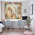 thumbnail image 4 of Happy Easter Bunny Kitchen Curtains Window Panels, Eggs Spring Flowers Retro Pastoral Plants Insulated Window Treatment Curtain, Grommet Curtains for Bedroom/Living Room/Bathroom, 2 Piece 52"Wx63"L, 4 of 8
