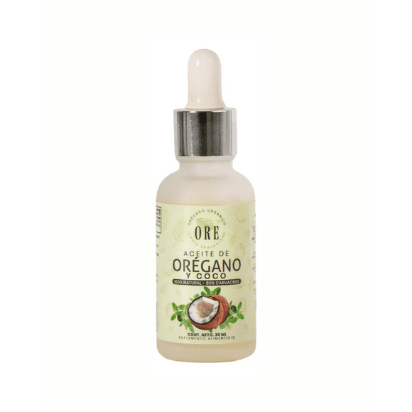 Aceite de Orégano y Coco 30 ml Suplemento Alimenticio Natural