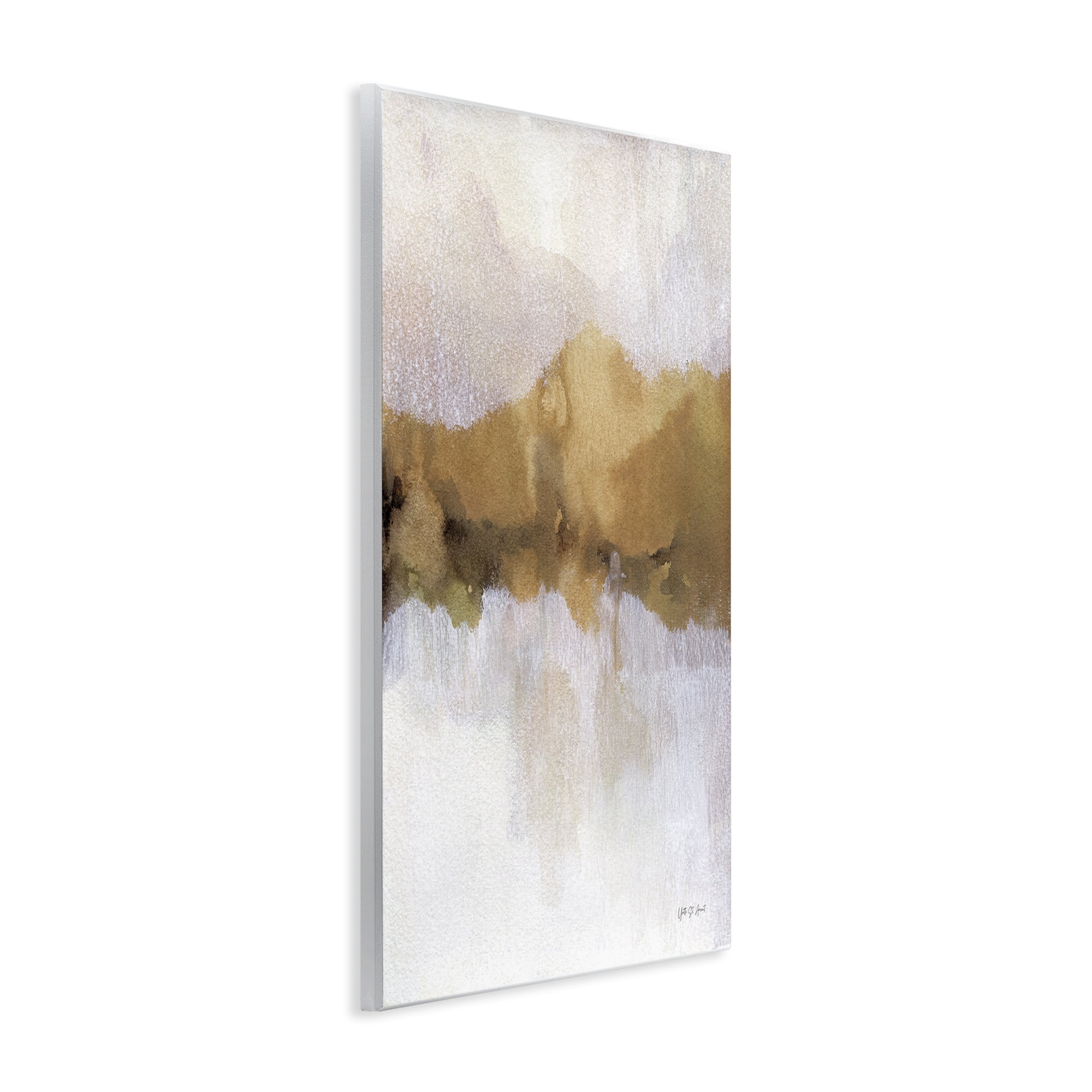 Stupell Industries Centric Golden Abstract Abstract Painting Unframed Art Print Wall Art, 10 x 15