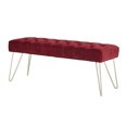 thumbnail image 2 of Weston Home Addison Upholstered Bench, Red, 2 of 8