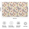 thumbnail image 3 of Beige Cow Flower Pattern Bathroom Rugs Mat,Non Slip Microfiber Bathroom Rug,Rubber Backing,Soft Bathroom Mats for Bathroom Floor,Tub and Shower,17x30in(43x75cm), 3 of 5