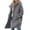 39#Gray, variant on Wool Coats for Women, Winter Single Breasted Long Wool Coat with Hooded Casual Blend Jacket for Women Turquoise L