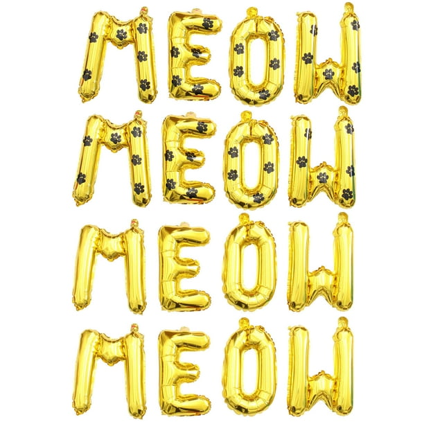 KAKOWELY 2 juegos de globos con forma de letras y calcomanías de garra para fiestas de cumpleaños, diseño dorado