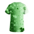 thumbnail image 5 of BiZtdJrK St.Patrick's Day Scrub Tops for Women 2025 Casual Short Sleeve V Neck T Shirt Fashion Shamrock Graphic Tees Nurse Uniform with Pockets Multicolor XXL Lightning Sales, 5 of 6