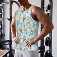 thumbnail image 5 of KLL Frog In Mermaid Print Men's Muscle Gym Workout Stringer Tank Tops Bodybuilding Fitness T-Shirts Tank Tops Men-4X-Large, 5 of 7