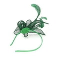thumbnail image 7 of Tittly Head Scarf Fascinators Hats Women's Elegant Hat Strap Flower Feather Party Hat Hair Clip Headband Accessory Head Scarf Hair Accessories Green One Size, 7 of 7