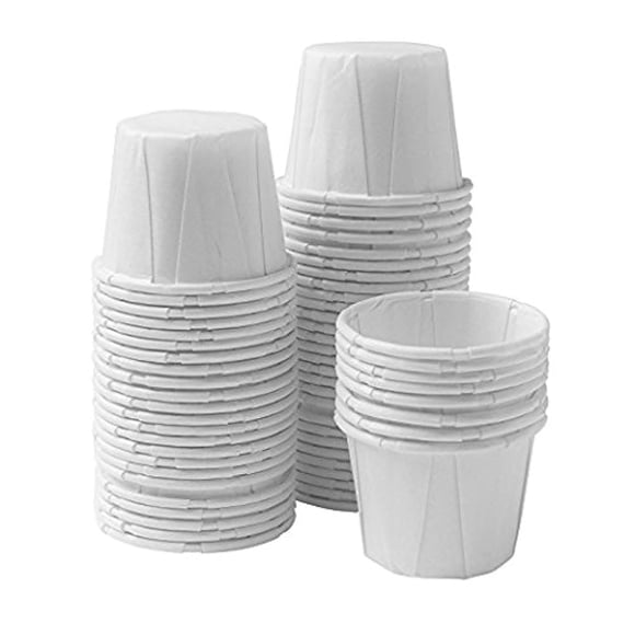 Vakly Gobelets Jetables en Papier pour Soufflé 3/4 oz [Lot de 1000] – (0,75 Once) Petits Gobelets pour Distribution de Médicaments, Pilules, Dégustation, Condiments, Service de Nourriture et de Dessert