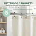 thumbnail image 3 of Unique Bargains Modern Waffle Weave Shower Curtain with 12 Hooks Beige 71"W x 71"L, 3 of 6