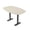 Lakeland Salt w/Black Base, variant on Arc Boat Bistro Height Meeting Table T-Shaped Metal Base 46x72 Bar Table