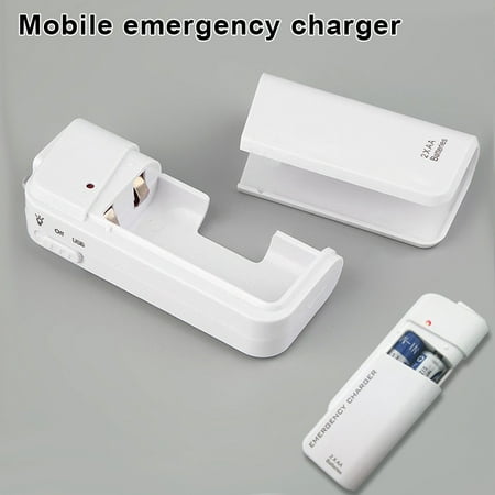 

NVPPXV Universal Portable USB Emergency 2 AA Battery Extender Charger Power Bank Supply Box