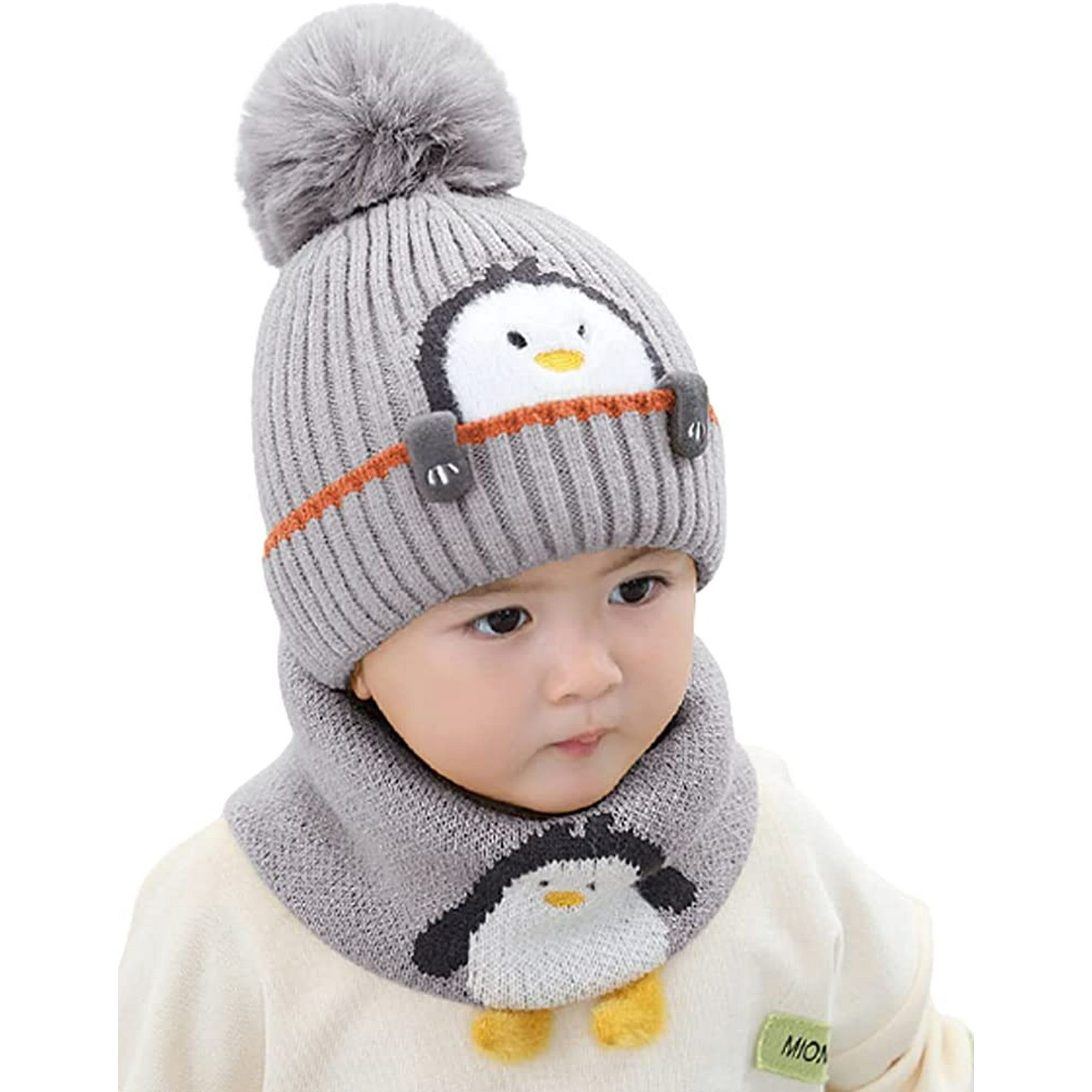 Chapeau d Hiver en Molleton Enfant Chapeau d Hiver Bebe Garcon Fille Echarpe Bonnet pour Bebe Garcon 1 4 Ans