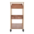 thumbnail image 4 of Brown  Gold Bar Cart With Removable Serving Tray, 4 of 8