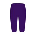 thumbnail image 5 of LIIPEE Women Leggings Summer Casual Slim Fit High Waist Leggings Solid Color Knee Length Stretchy Leggings Comfortable Soft Breathable Daily Yoga Leggings,Purple,S, 5 of 6