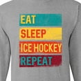 thumbnail image 4 of Inktastic Hockey Eat Sleep Ice Hockey Repeat Long Sleeve T-Shirt, 4 of 5