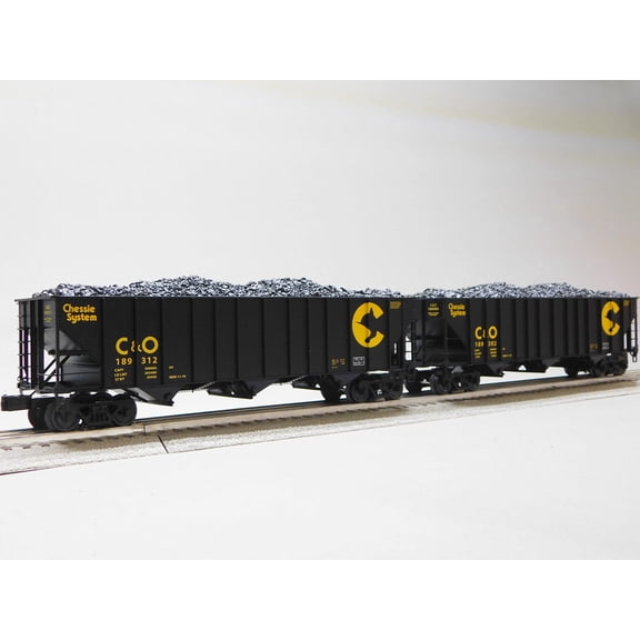 LIONEL Chessie (B&O) 100 TON Hopper 2 Pack #189312 & #189392 O Gauge 2326088