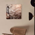 thumbnail image 4 of 12 Inch Wall Clock Battery Operated Square Clock Decorative for Office, Kitchen, Outdoor, Living Room，Guitar Brick Wall Music Vintage Creative, 4 of 4